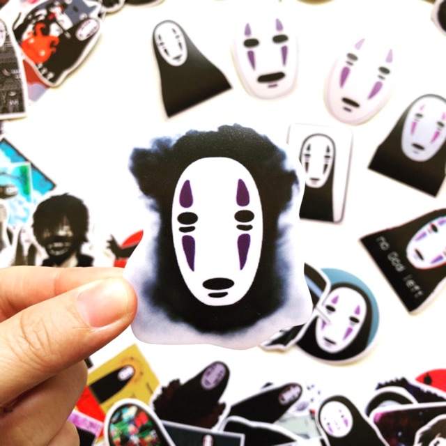 Sticker VÔ DIỆN - No Face decal hình dán chống nước trang trí xe, laptop, nón bảo hiểm