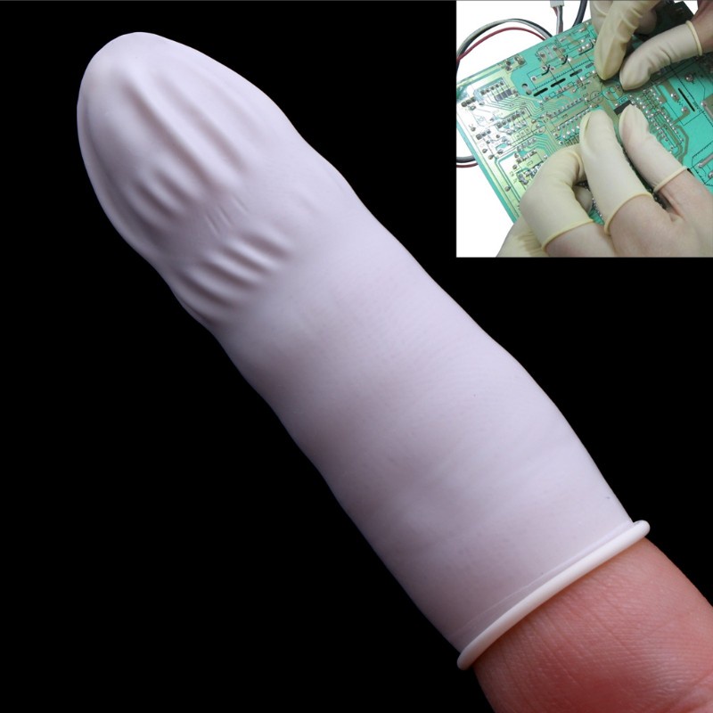 Set 100 Găng Tay Cao Su Latex Bảo Vệ Ngón Tay Mới