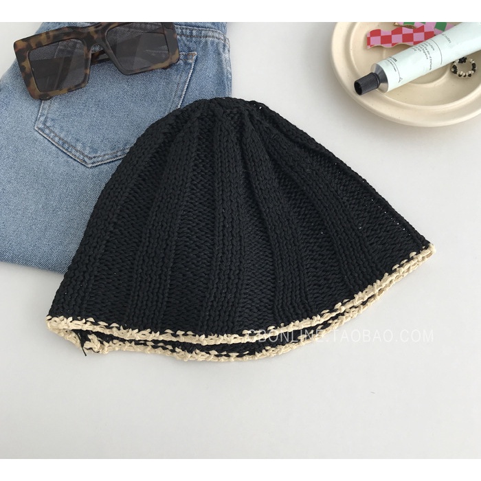 Nón Tai Bèo Dệt Kim Mỏng Xinh Xắn Thời Trang Hàn Quốc Cho Nữ