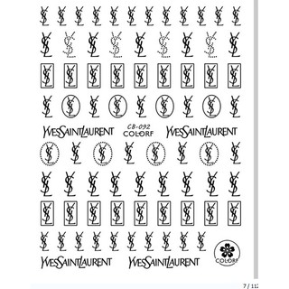 sticker dán móng tay logo, thương thiệu