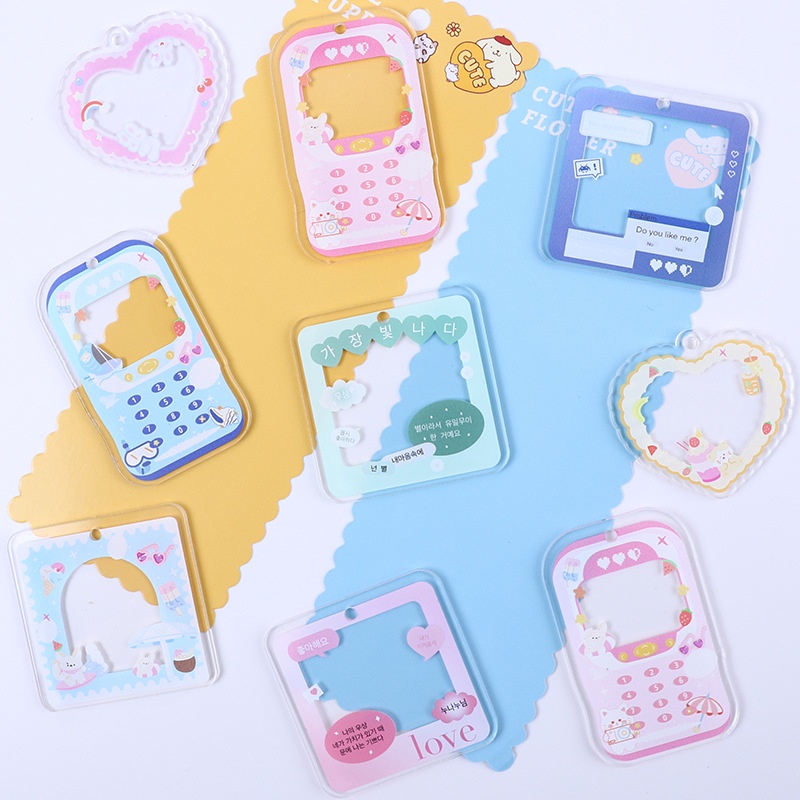 Peach Móc Khóa / Điện Thoại Bằng Acrylic Hình Trái Tim / Tròn Độc Đáo diy