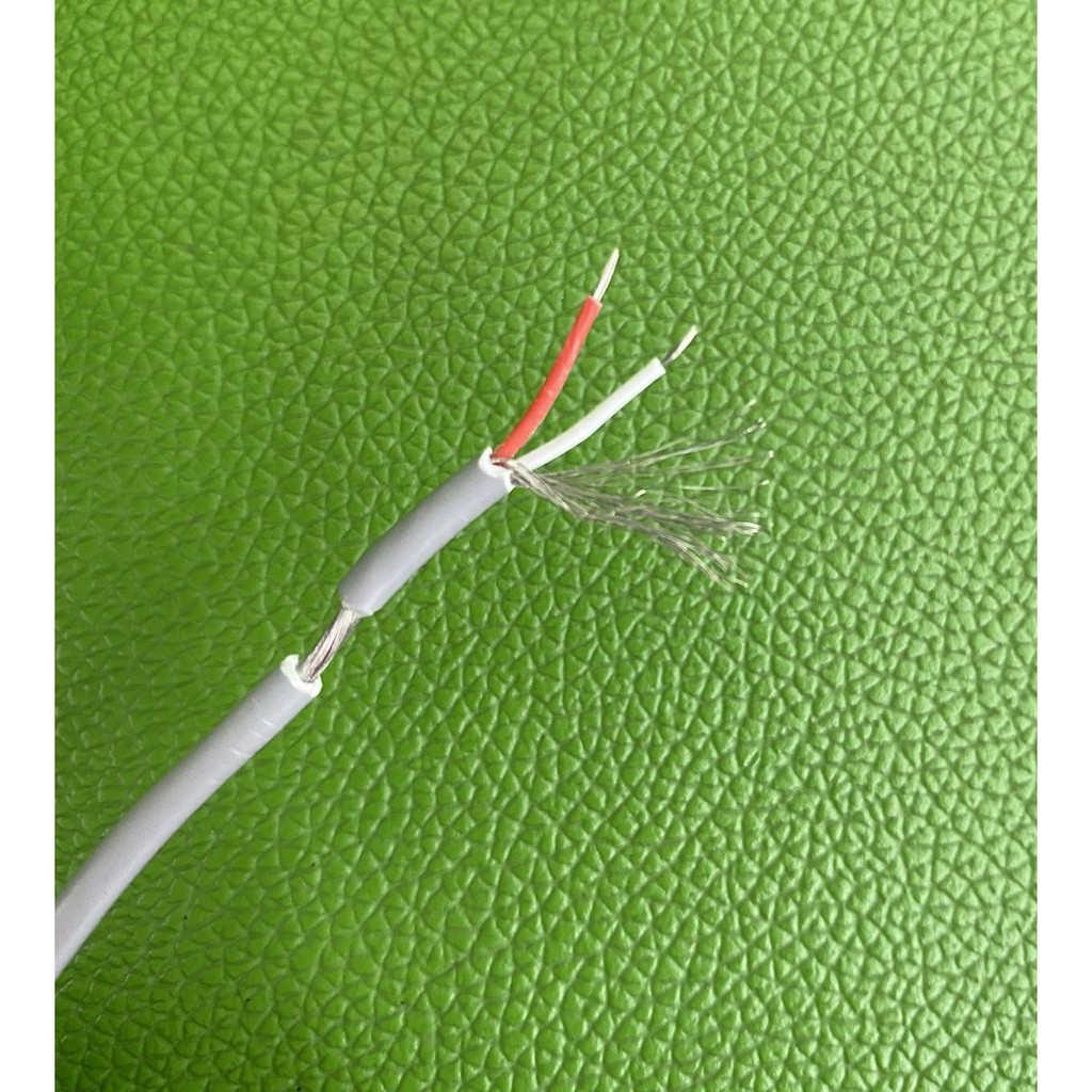 1 mét dây tín hiệu chỗng nhiễu 3 pin chuyên đi dây âm thanh Dây linda màu xám 2.8mm) - linh kiện điện tử QUỲNH DIỄN