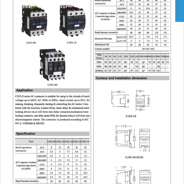 Khởi động từ 9 -32A chính Hãng Huyu CJX2 09 12 18 25 32