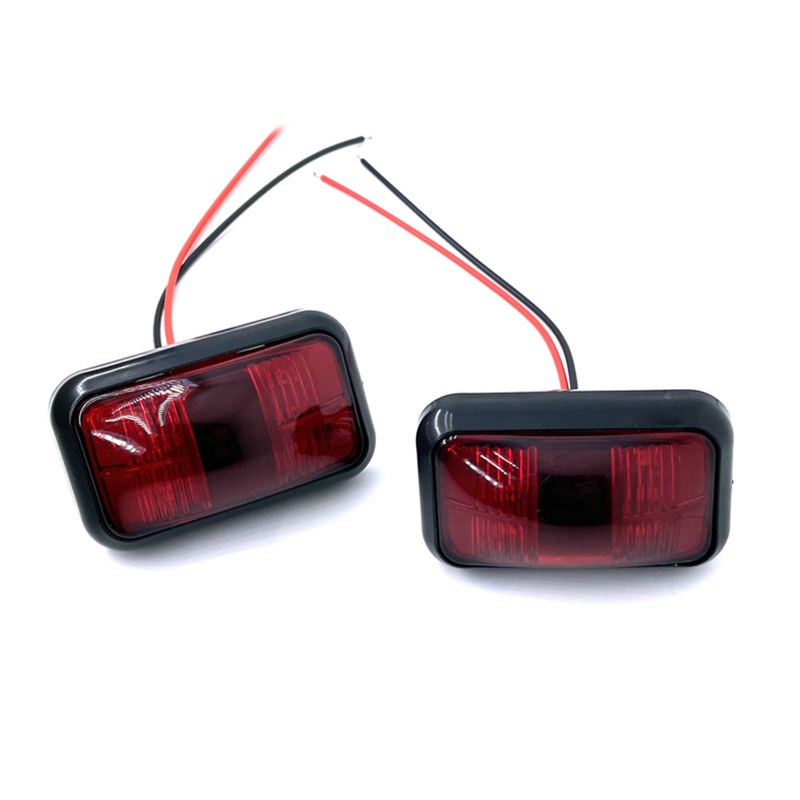 Set 5 Đèn Led 6 Bóng 12-24V Ánh Sáng Trắng Cảnh Báo Gắn Hông Xe Hơi