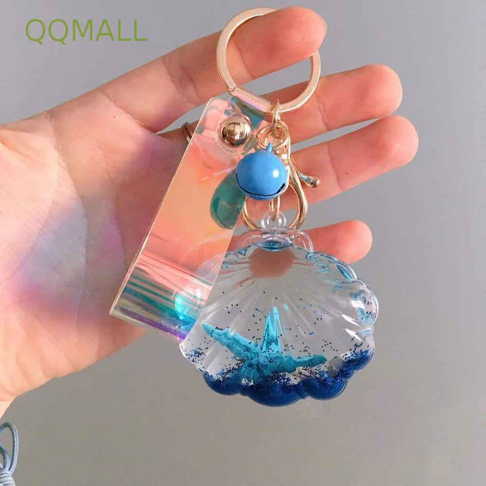 Móc Chìa Khóa Dạng Lỏng Đính Kim Sa Laser Lấp Lánh Họa Tiết Sao Biển Thời Trang
