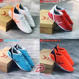 Giày bóng đá phủi Wika Ultra 4 đế TF ( giày đá bóng đá banh WIKA sân cỏ nhân tạo ) - Đã khâu toàn bộ đế