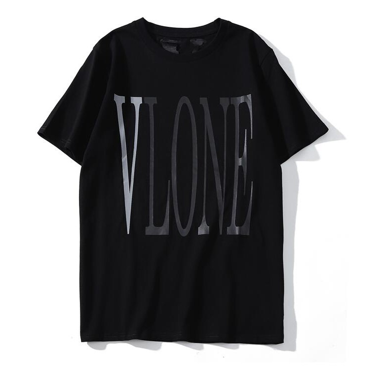 Áo Thun Tay Ngắn In Chữ Vlone Mạnh Mẽ Sành Điệu