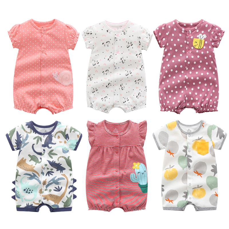 Setbody Bộ áo liền quần mùa hè nhiều màu thoáng mát cho bé 0-18 tháng CalcyB013