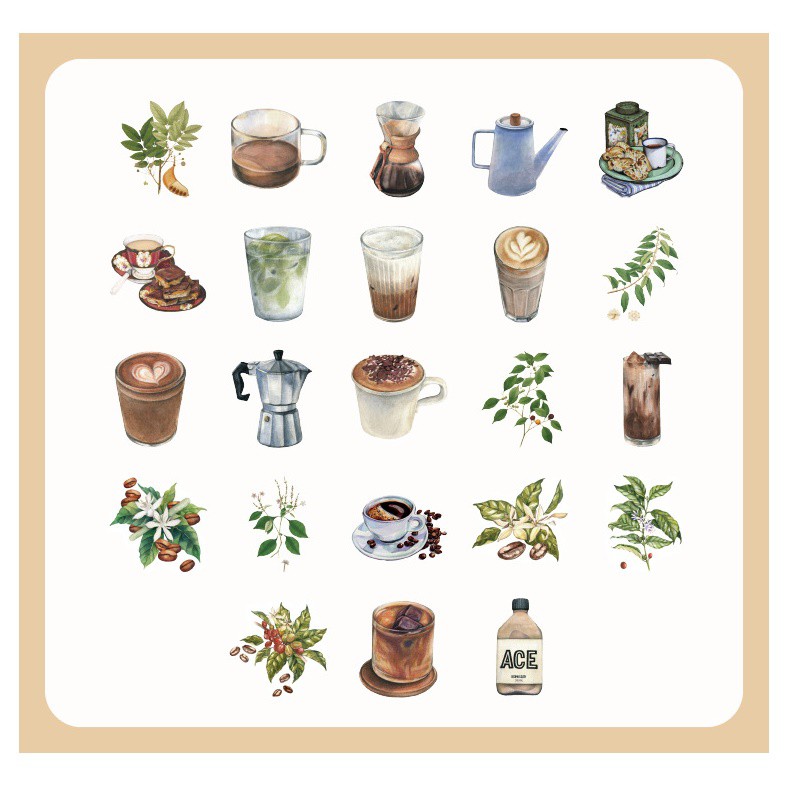 Bộ 46 Miếng Dán Trang Trí Mini Cho Album C6418