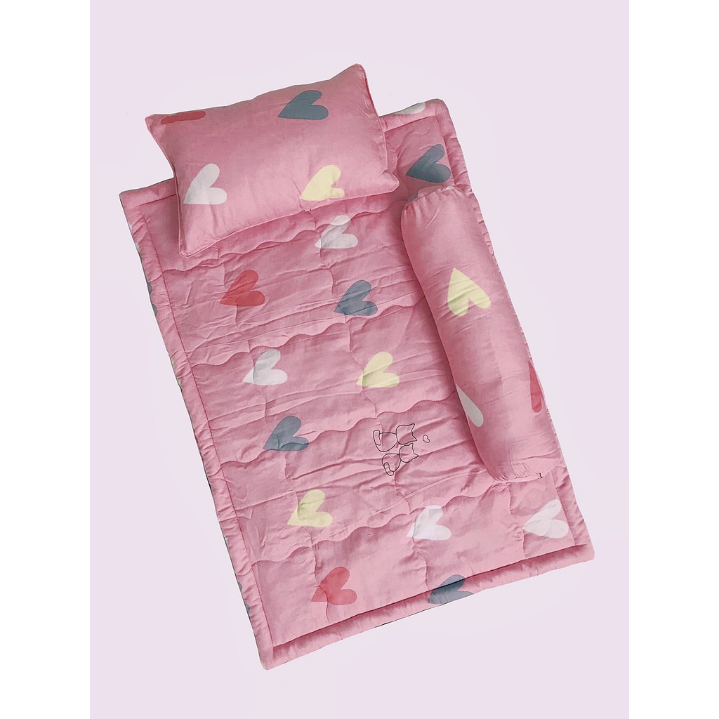 ❤️❤️❤️Set gối và nệm ngủ chống thấm Tencel cao cấp cho bé 0-3 tuổi cực iu - set nệm gối cho bé