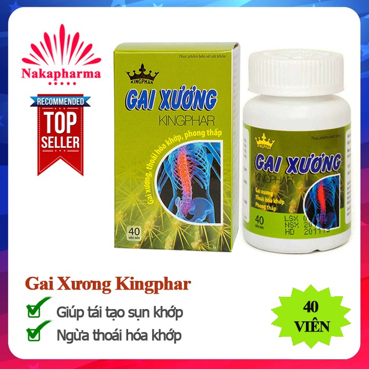 Gai Xương Kingphar – Giúp giảm đau nhức xương khớp, vai gáy, tê phong thấp, viêm dây thần kinh tọa, lưu thông khí huyết