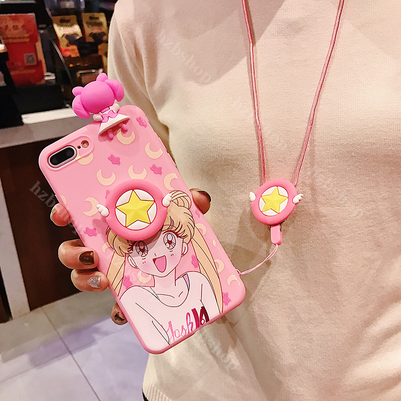 SAILOR MOON Ốp Lưng Mềm In Hình Thủy Thủ Mặt Trăng Dễ Thương Cho Samsung Galaxy J8 J6 J2 Pro 2018 J2 J4 J5 J6 J7 Prime J3 2017 2015 J1 2016