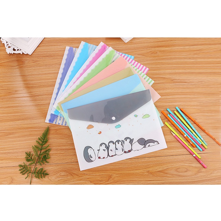 Bìa đựng tài liệu,bảng kẹp lưu giữ giấy A4, tập giấy tờ hồ sơ A4 hình họa tiết đáng yêu