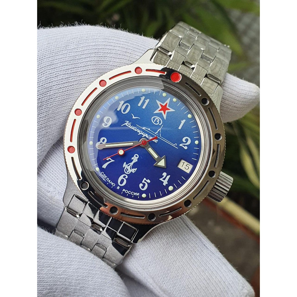 Đồng hồ Nga Vostok Amphibia 420289. Đồng hồ nam Vostok máy cơ tự động Automatic, size mặt 40, chống nước tốt 20 ATM