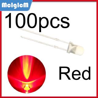 Bộ 100 Đèn Led Ánh Sáng Trắng Vàng Đỏ Xanh 20Ma 3Mm