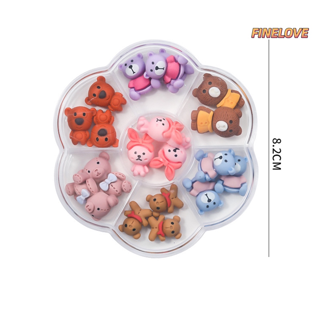 1 Hộp Phụ Kiện Trang Trí Móng Tay 3D Chống Rơi