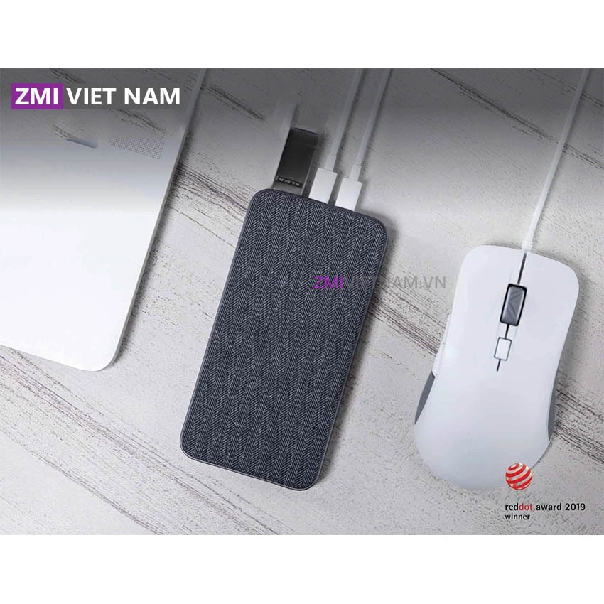 Sạc Dự Phòng ZMI QB910 10000mAh Chuẩn PD, 1 Cổng Type C, 1 Micro, 1 USB A | Bảo Hành 18 Tháng