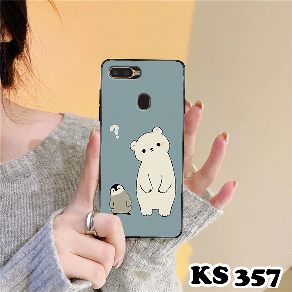 Ốp lưng Oppo A5s - Oppo A7 - Oppo A12 - Ốp in hình Cat&amp;Bear đáng yêu - Chất liệu TPU siêu bền