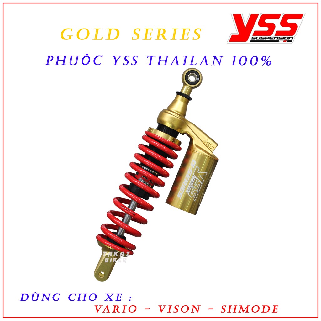 Phuộc YSS Thái Lan G-Plus Dành Cho Xe : VARIO - VISON - CLICK - SH MODE ( RED/GOLD )