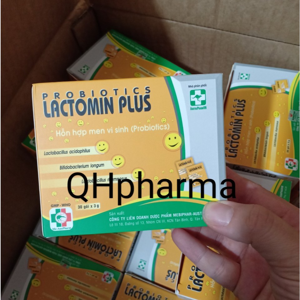 Men vi sinh LACTOMIN PLUS hộp 30 gói hỗ trợ tiêu hóa khỏe mạnh
