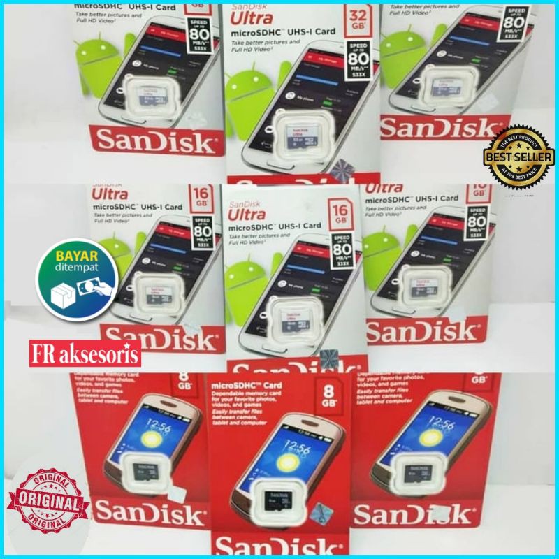 Thẻ Nhớ Sandisk Ultra Class 10 Tốc Độ 80mb / S 8gb