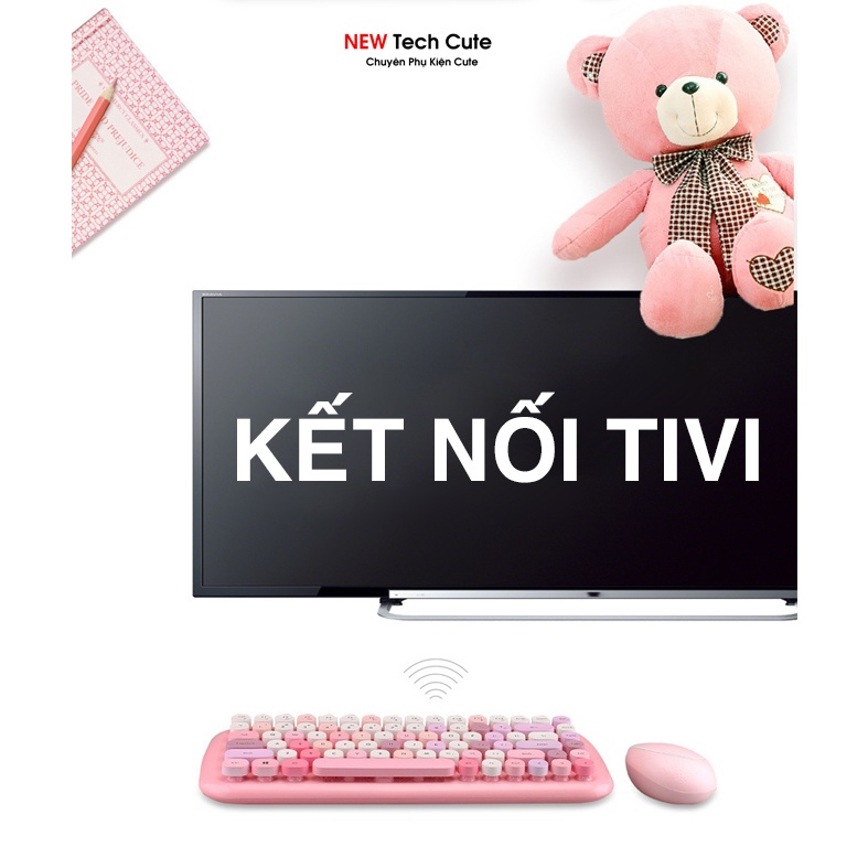 Bàn phím, bàn phím không dây Combo bàn phím và chuột không dây MOFii CANDY chính hãng có sẵn | Siêu Phẩm Cute Mới Nhất