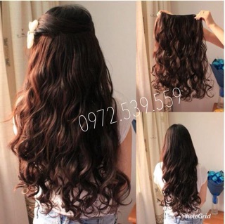 Tóc giả kẹp xoăn 60cm
