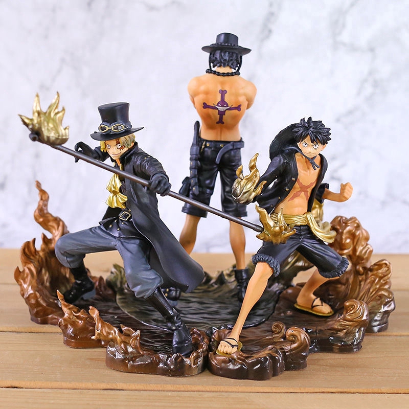 Set 3 Mô Hình Nhân Vật Luffy Ace Sabo Trong Phim Hoạt Hình One Piece