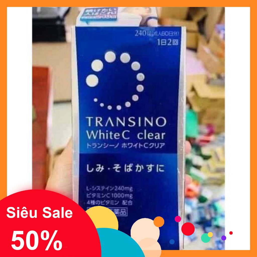 XẢ HÀNG TRANSINO XANH 120 Viên - Viên Uống Trị_Nám, Trắng_Da Transino White C Nhật Bản XẢ HÀNG