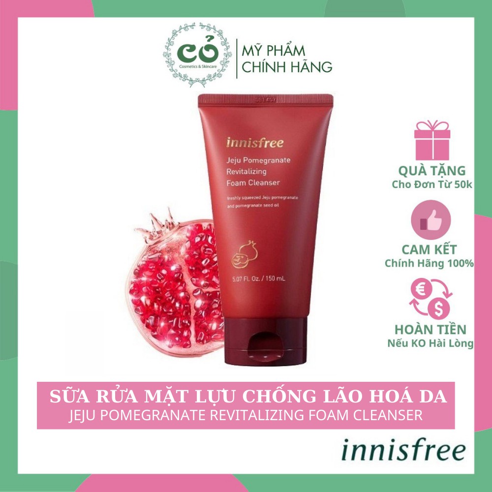 Sữa Rửa Mặt Lựu Innisfree Jeju Pomegranate Revitalizing Foam Cleans