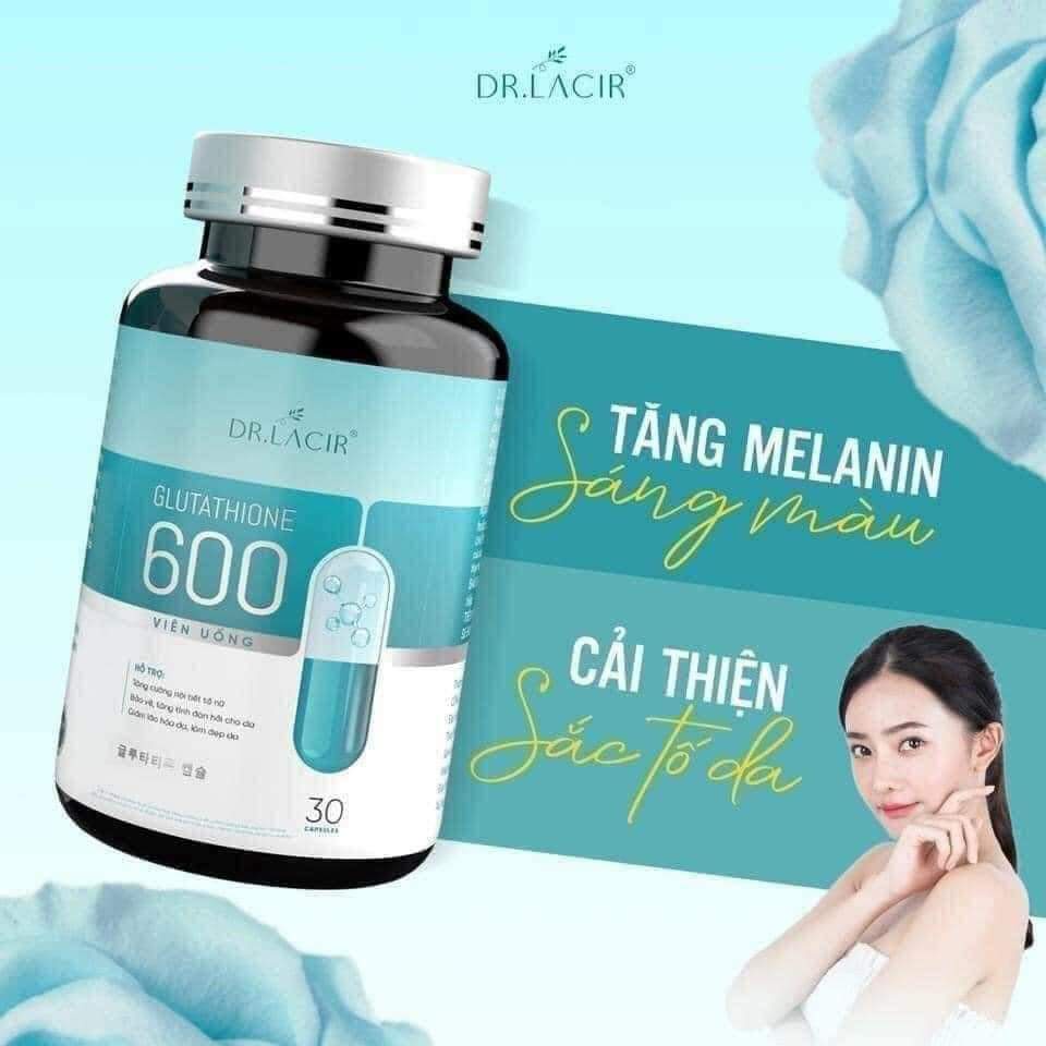 Viên Uống Trắng Da Mờ Nám GLUTATHIONE 600 ĐR LACIR