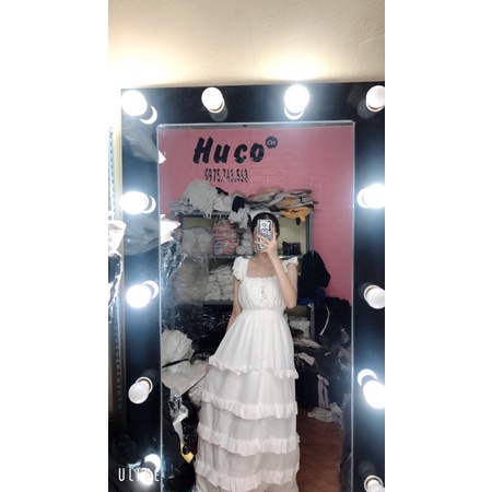 [ẢNH TỰ CHỤP] váy hai dây cánh tiên vintage mặc hai kiểu chân váy xòe năm tầng hai lớp có miếng đệm mút ngực  hucoshop | BigBuy360 - bigbuy360.vn