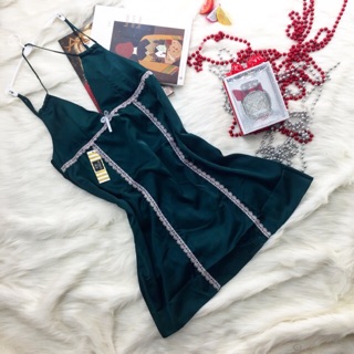 Váy đầm ngủ lụa dây yếm cổ sexy - mã 13