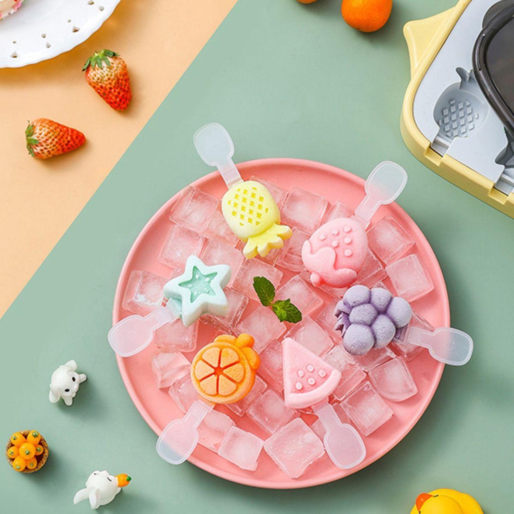 Khuôn Làm Kem Que Bằng Silicone DIY Có Thể Tái Sử Dụng