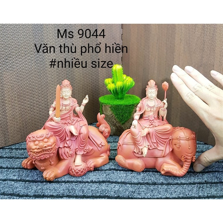 Tượng Văn Thù Phổ Hiền SN 13.5cm