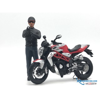 XE MÔ HÌNH MV AGUSTA BRUTALE 1090RR 1:12 MAISTO (ĐỎ BẠC)