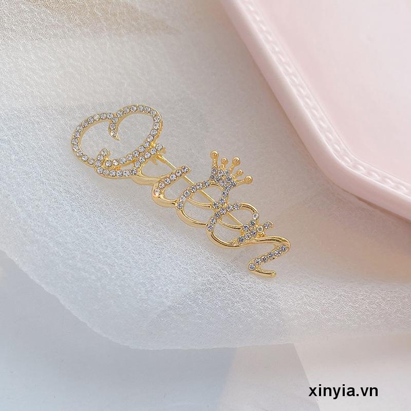 Cài Áo Hình Vương Miện Đính Đá Thời Trang