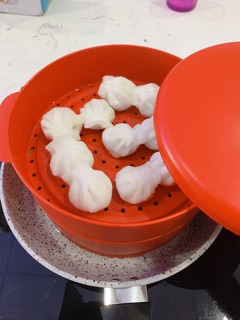 Xửng Hấp Nhựa Nguyên Sinh 2- 3 Tầng Steam It - Tupperware - Kín Khí - Kín Hơi - Nhanh Chín - An Toàn