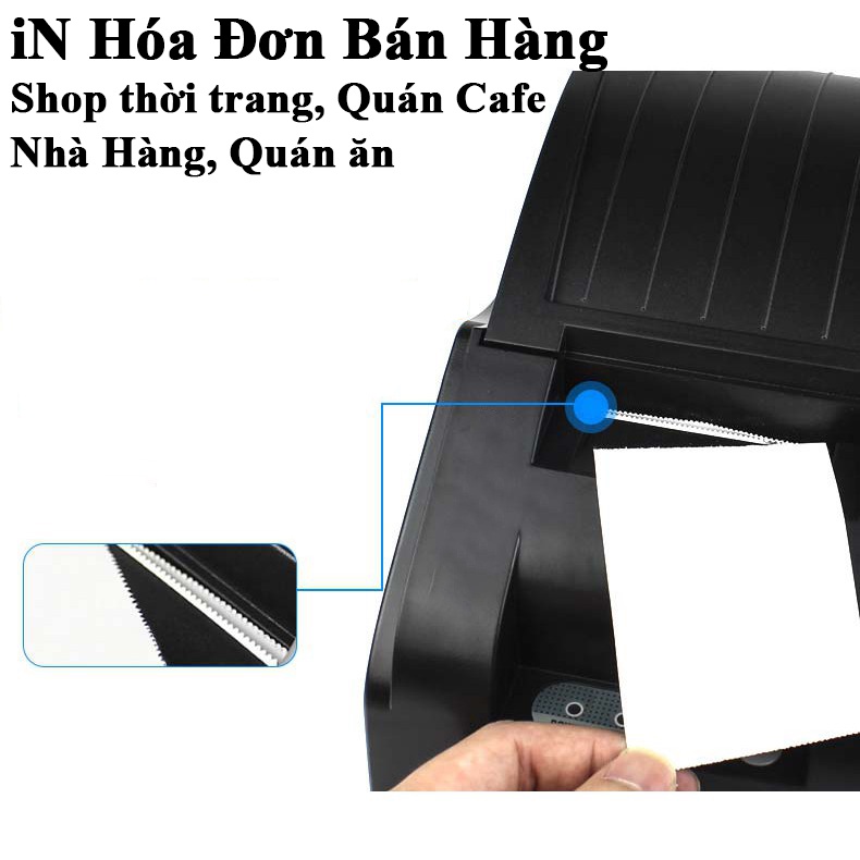 Máy in wifi hóa đơn bán hàng cho quán Cafe, shop thời trang, app sapo, kiotviet, sổ bán hàng máy in nhiệt không dùng mực