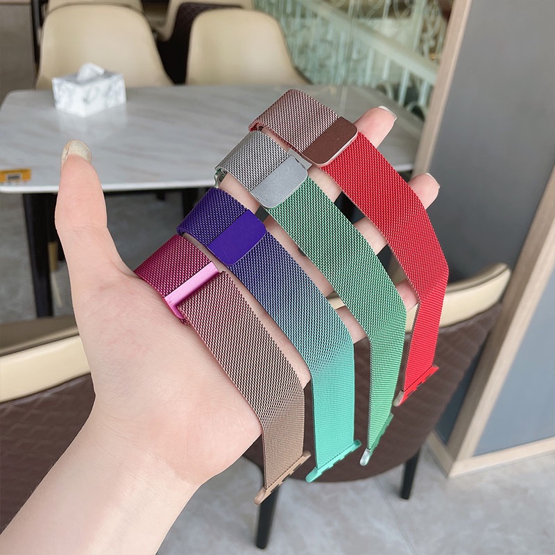 Dây Đeo Inox Màu Gradient 41mm 45mm Cho Apple iwatch 7 6 5 4 3 2 SE