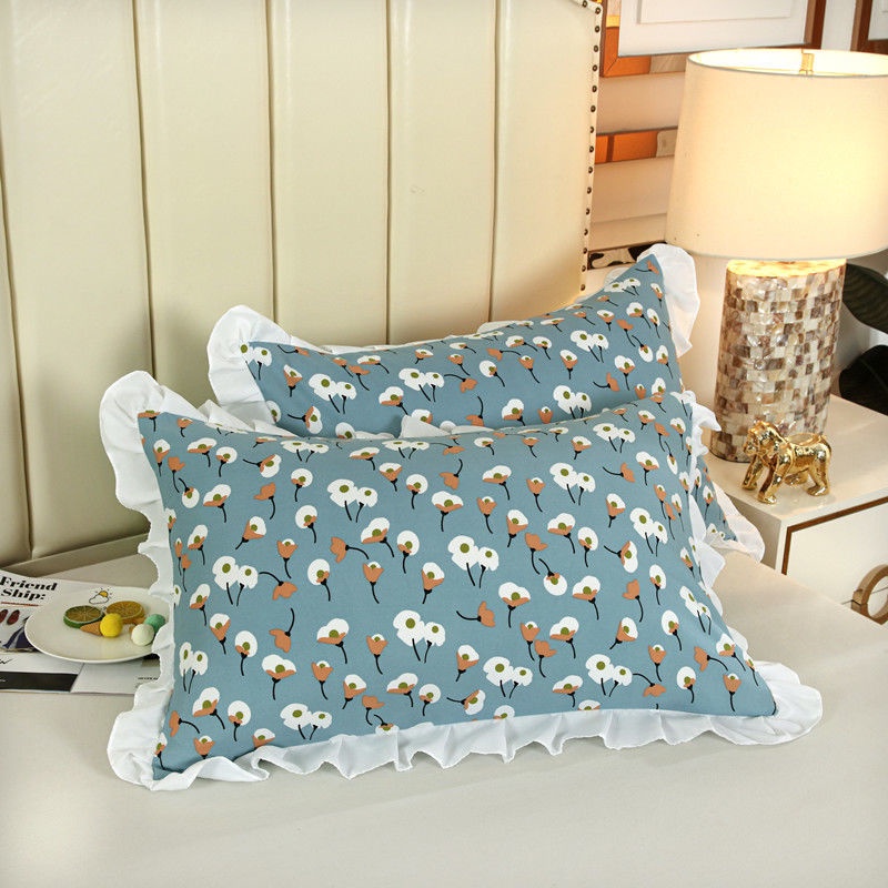 Phiên Bản Hàn Quốc Gối Trong Gió Lá Sen áo Gối Thân Thiện Với Da áo Gối Bông Chải Kỹ 40 * 60 Cm / 48 * 74 Cm Hai Vỏ Gối