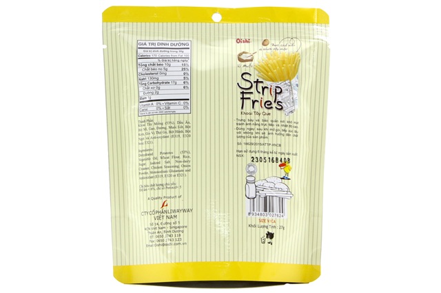 Thùng 5 Bịch 50 Gói Snack Khoai Tây Que Oishi