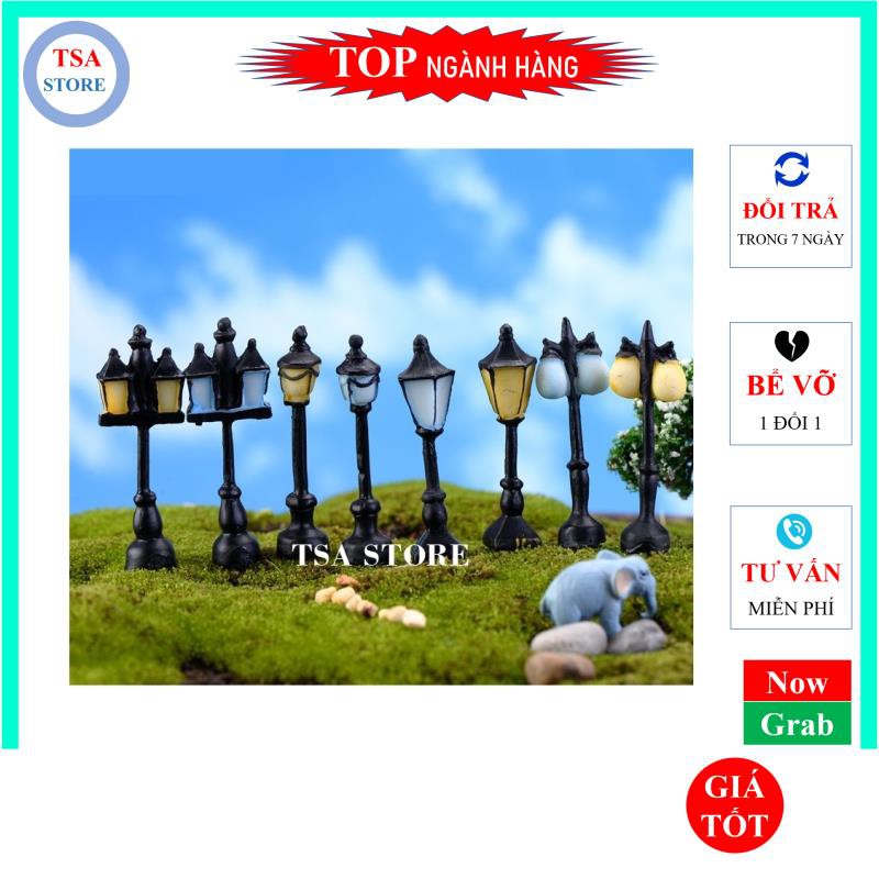 Phụ kiện tiểu cảnh terrarium Cột đèn đường trang trí tiểu cảnh/chậu cây mini/hồ cá/bonsai/hòn non bộ/sen đá/xương rồng