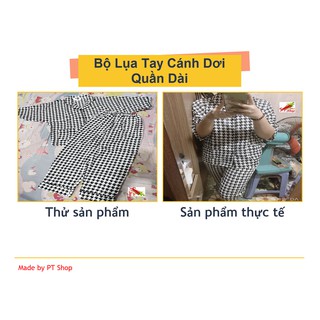 BỘ LỤA MANGO CÁNH DƠI CAO CẤP Tay Cánh Dơi Quần Dài