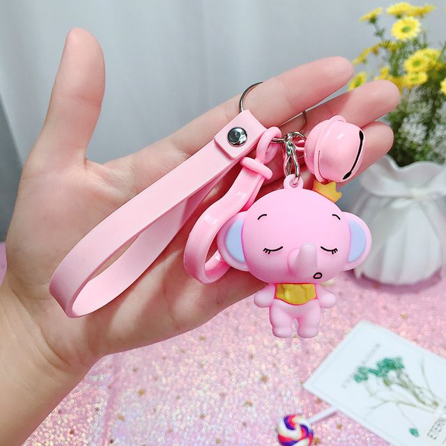 Móc khóa voi con kèm chuông