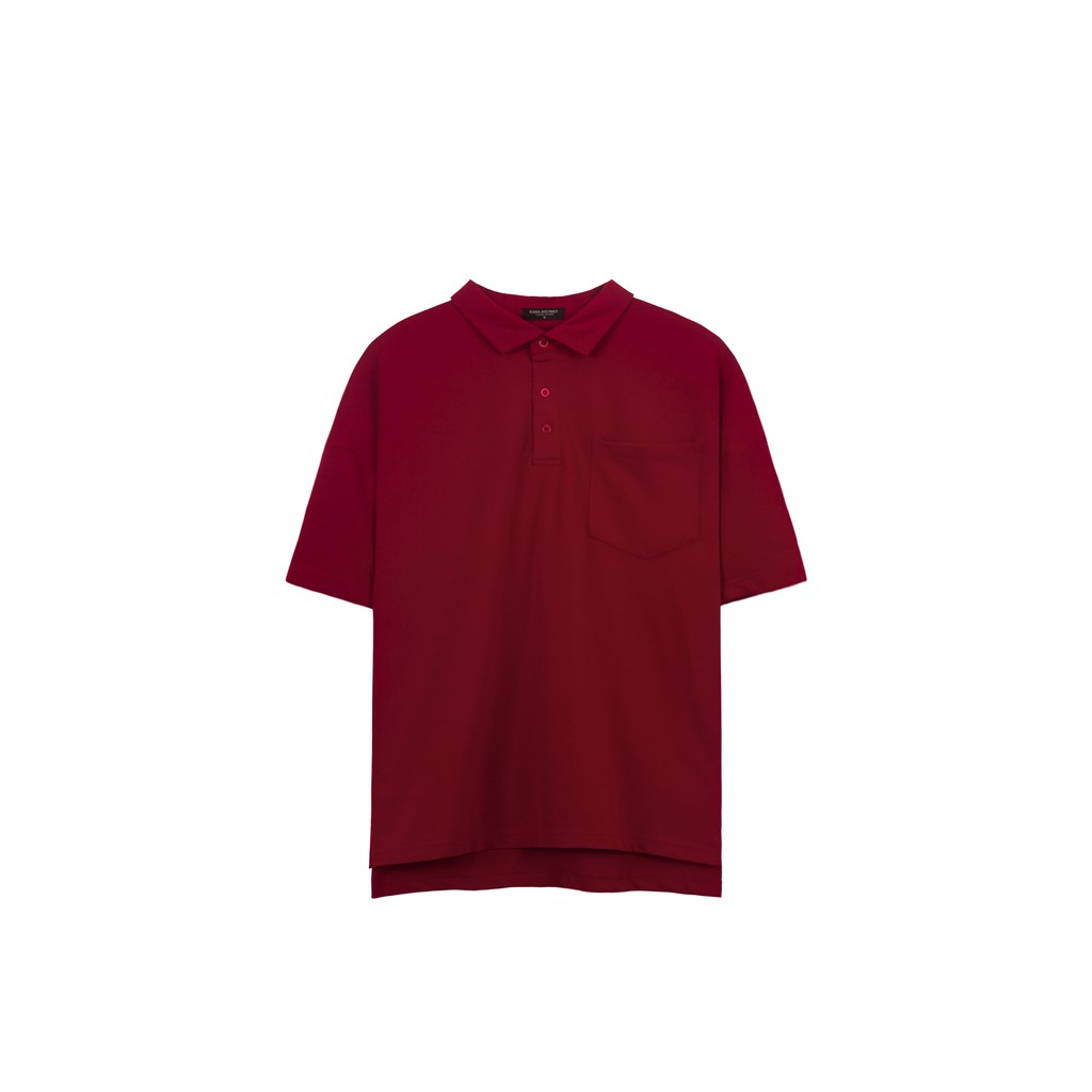 Áo Thun Polo Basic Màu Đỏ Chất Liệu Cotton Thoáng Mát