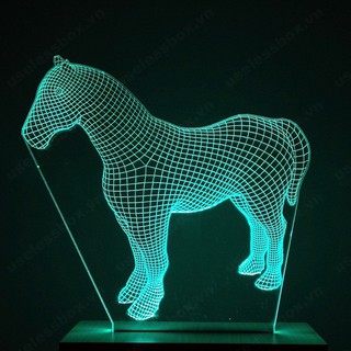 Đèn ngủ 3D hình con ngựa