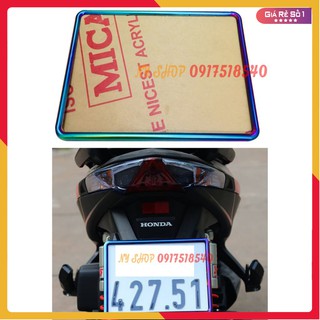 💥 Khung biển số xi titan full kèm ốp mika 💥