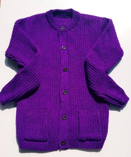 Áo Len Cổ Tròn cài cúc trung niên