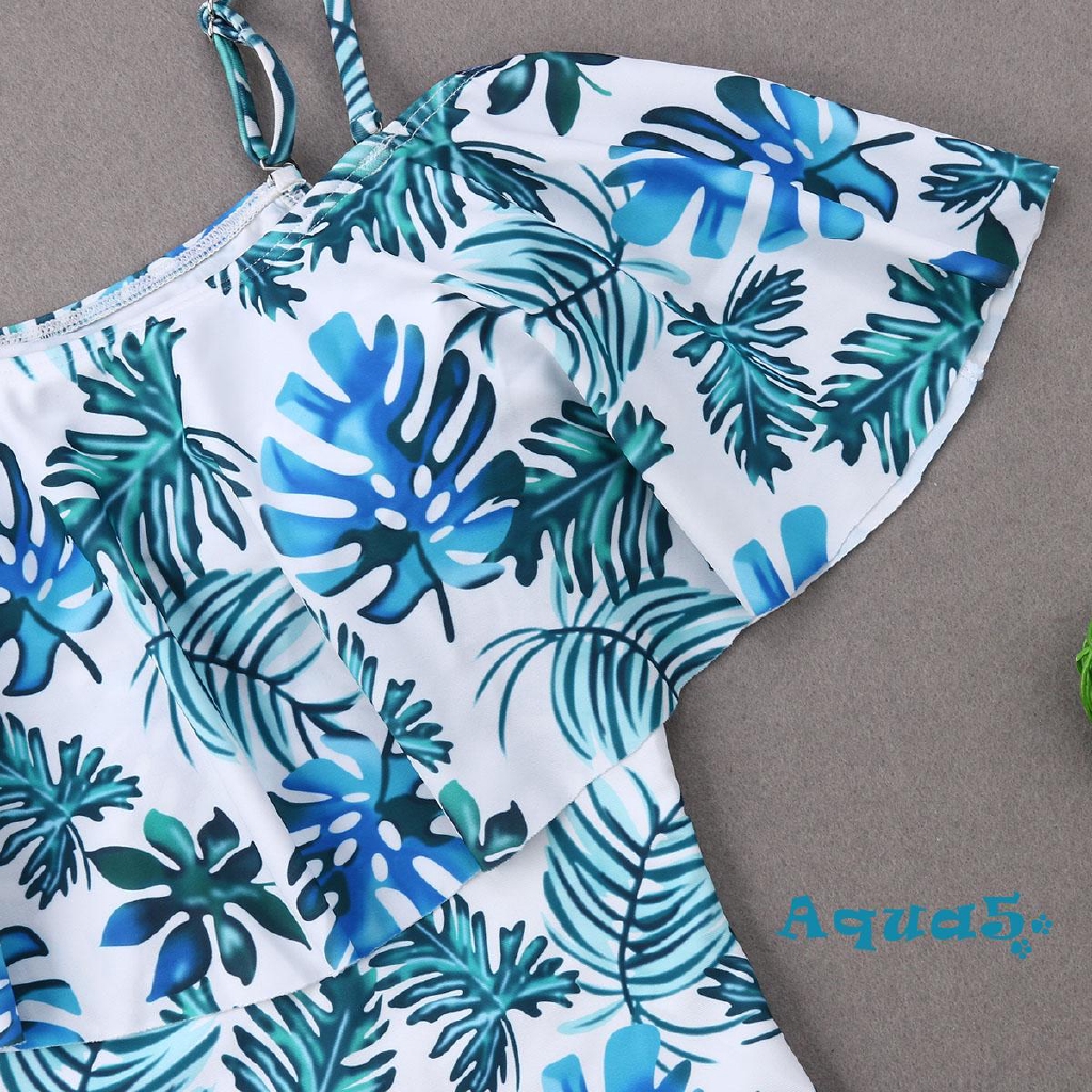 Set bikini hoa xinh xắn dành cho bé gái